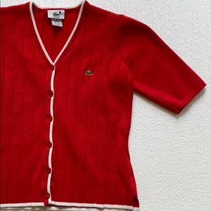 LACOSTE VINTAGE RED SWETER
